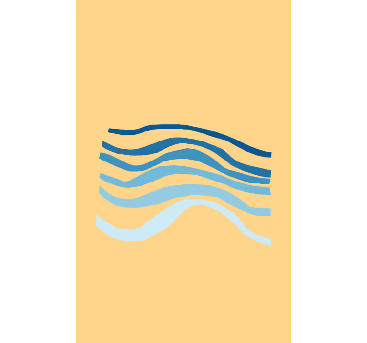Wavy blue lines Blind painting - TenStickers
