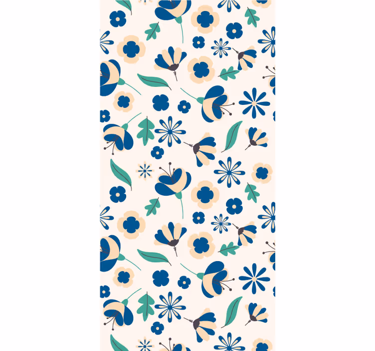 French Provincial white Flowers and plant blind - TenStickers