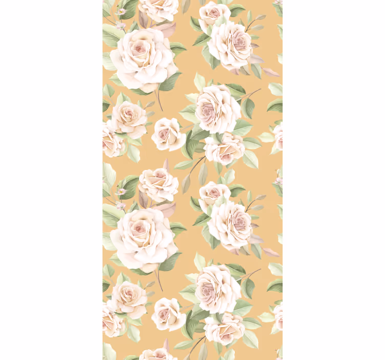 Blooming rose pattern flowers and plant blind - TenStickers