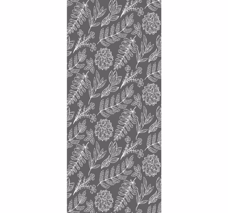 Floral Outline Pattern flowers and plant blind - TenStickers