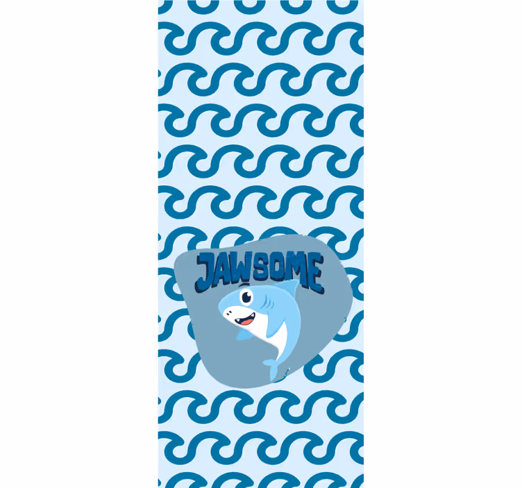 Baby shark with name childrens blind - TenStickers