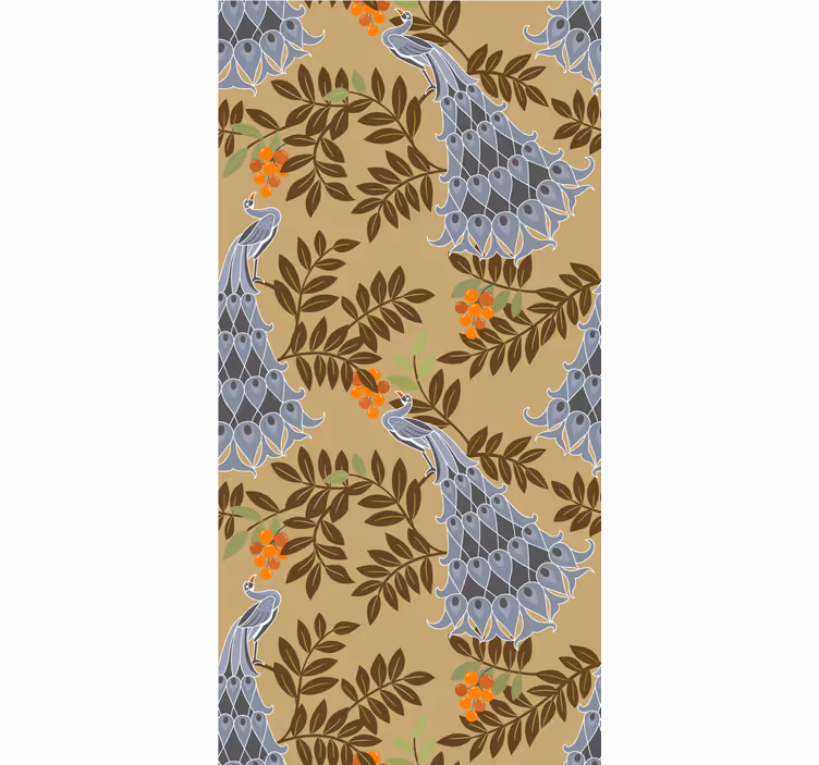Graceful peacock design flower blind - TenStickers