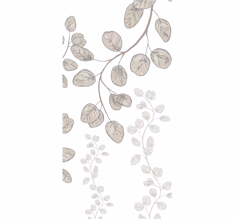 Thin leaves pattern flowers and plant blind - TenStickers