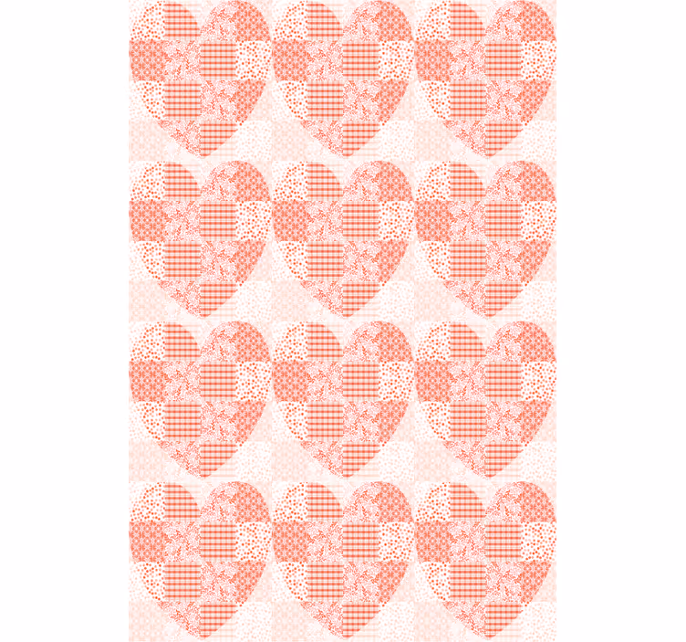 PATCHWORK HEART PATTERN romantic blind - TenStickers