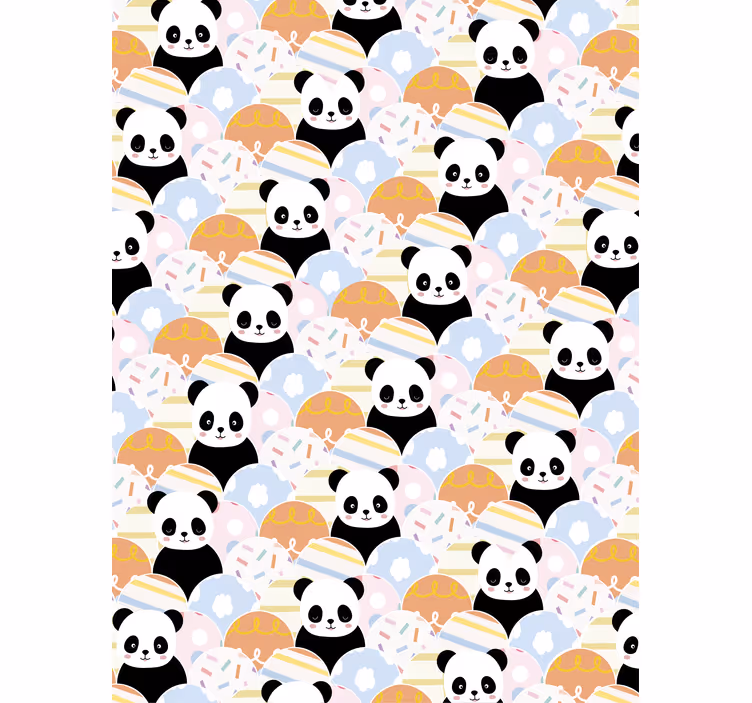 Baby panda party childrens blind - TenStickers