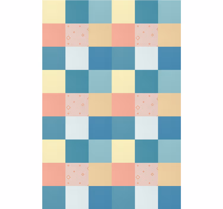 Squares retro pattern Texture and pattern blind - TenStickers