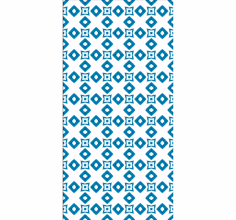 Geometric blue pattern kitchen blind - TenStickers