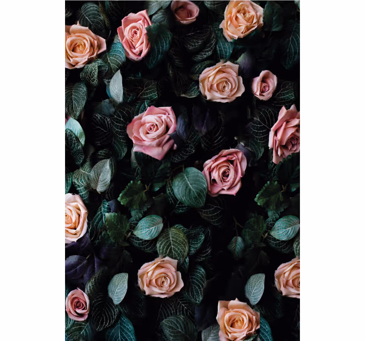 Realistic roses pattern flower blind - TenStickers