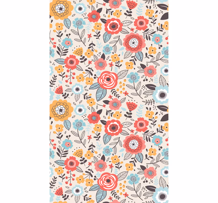 Vibrant Botanical Arrangement flowers and plant blind - TenStickers