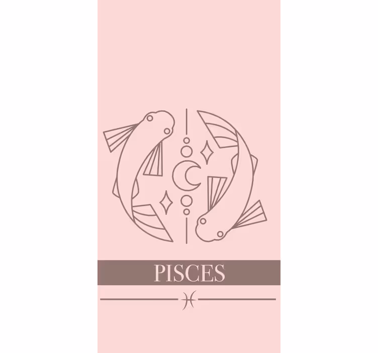 Pisces Zodiac Design customised blind - TenStickers