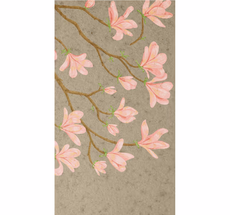 Gentle Pink Flowers flowers and plant blind - TenStickers