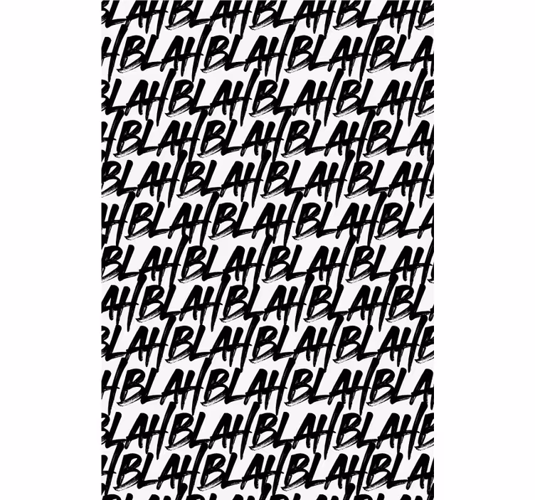 Expressive Typography Pattern text roller blind - TenStickers