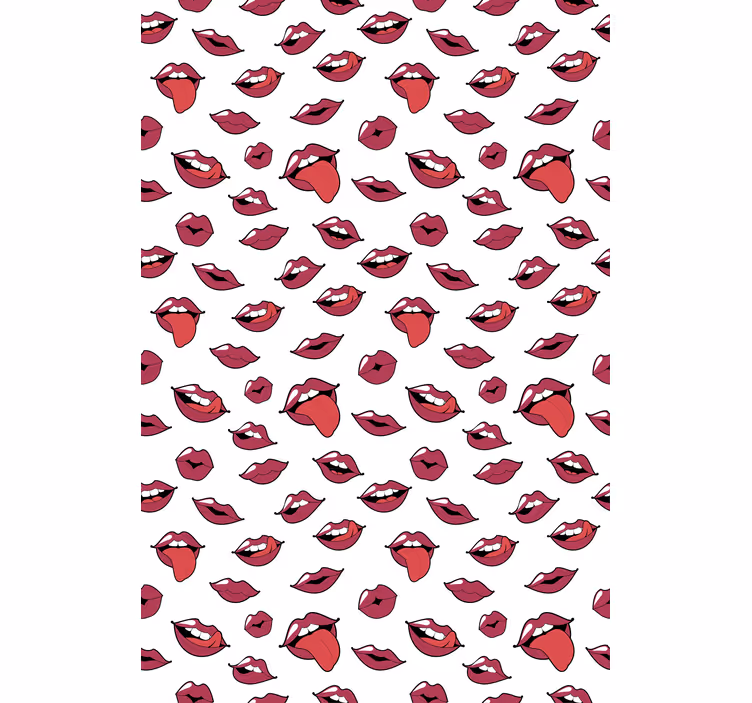 Bold Lip Patterns funky roller blind - TenStickers