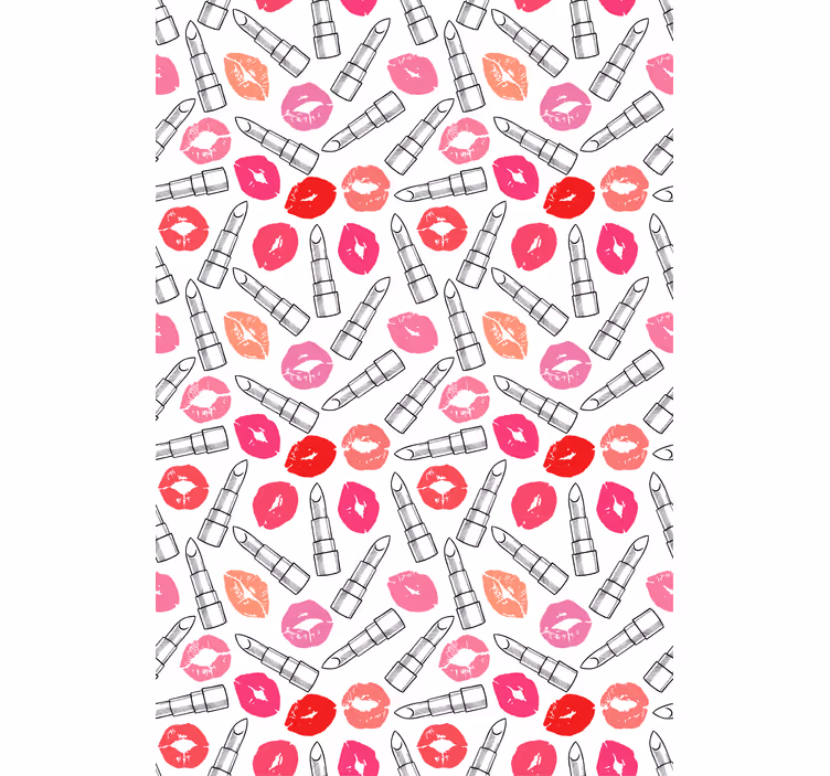 Kiss and Lipstick Patterns funky roller blind - TenStickers