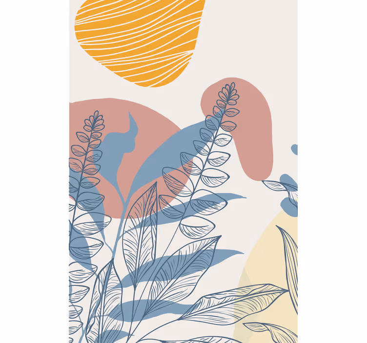 Abstract Leaf Patterns flowers and plant blind - TenStickers