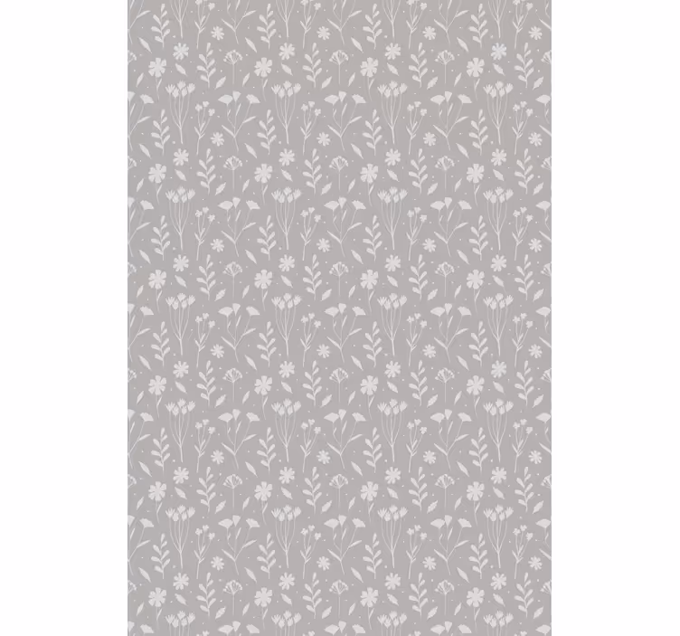 Grey gentle bloom flowers and plant blind - TenStickers