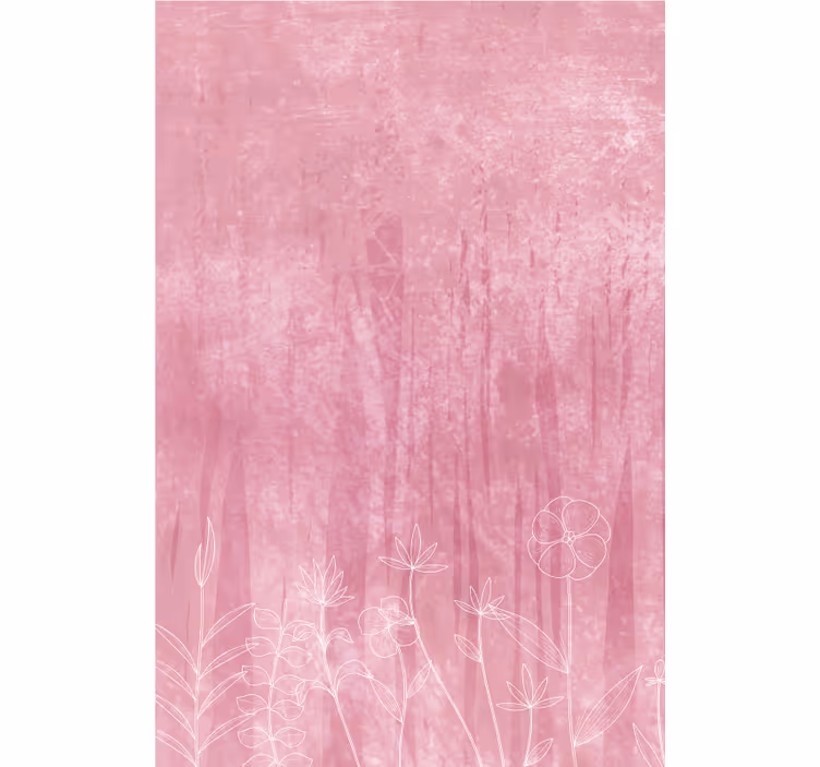 Floral silhouette design flowers and plant blind - TenStickers