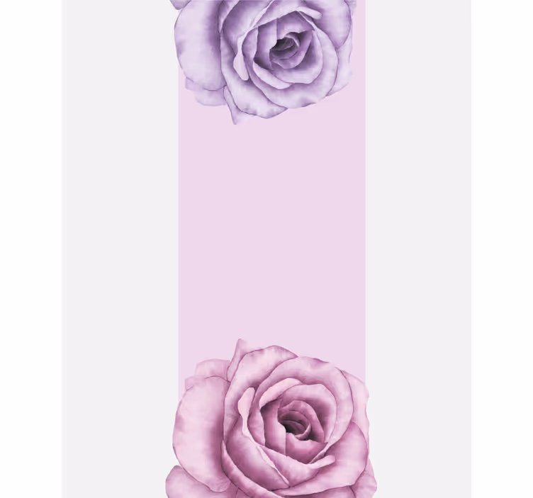 Purple Rose Accent flowers and plant blind - TenStickers