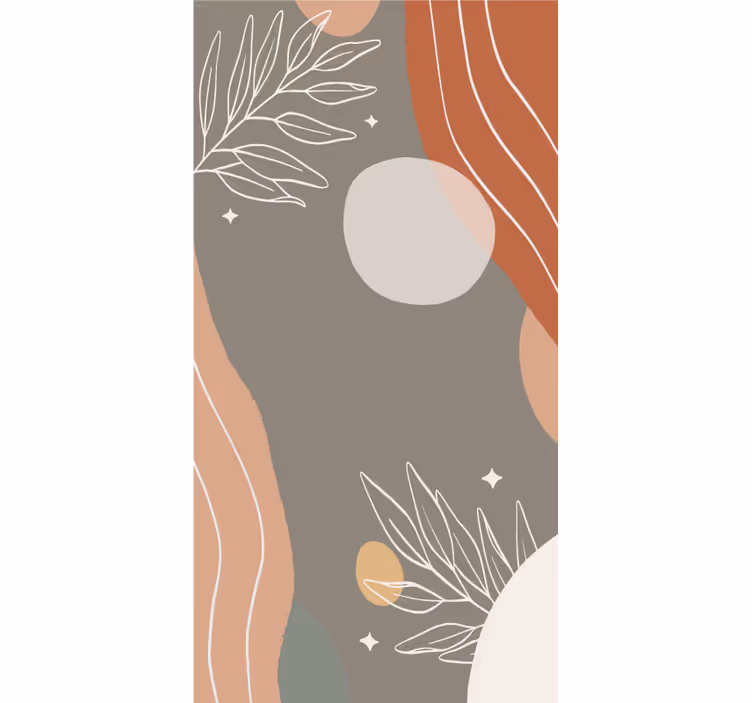 Abstract forms arrangement master bedroom blind - TenStickers