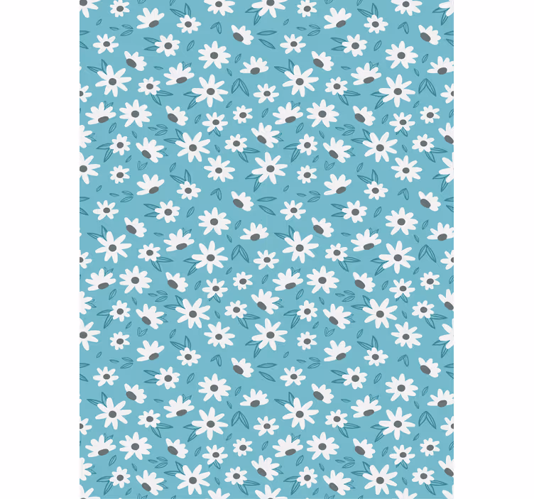 Daisy floral motif dining room blind - TenStickers