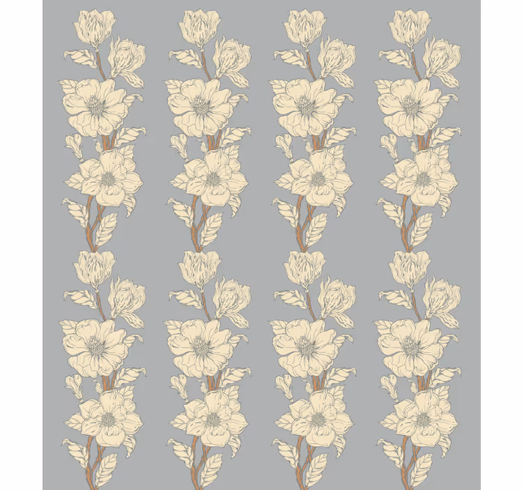 Vertical elegant pattern flower blind - TenStickers