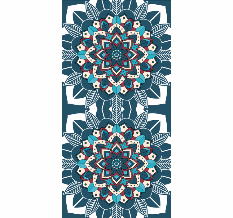 Elegant blue tiles texture and pattern blind - TenStickers