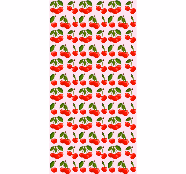 Red Cherry Pattern kitchen blind - TenStickers