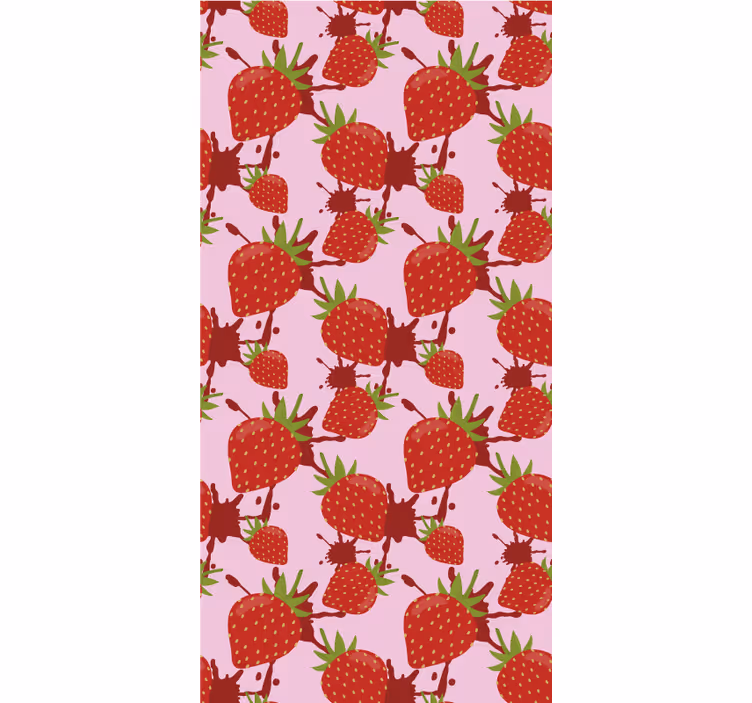 Strawberry Splash Pattern fruit and vegetable blind - TenStickers