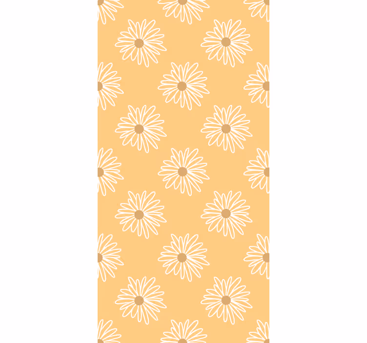 Yellow daisy design flower blind - TenStickers