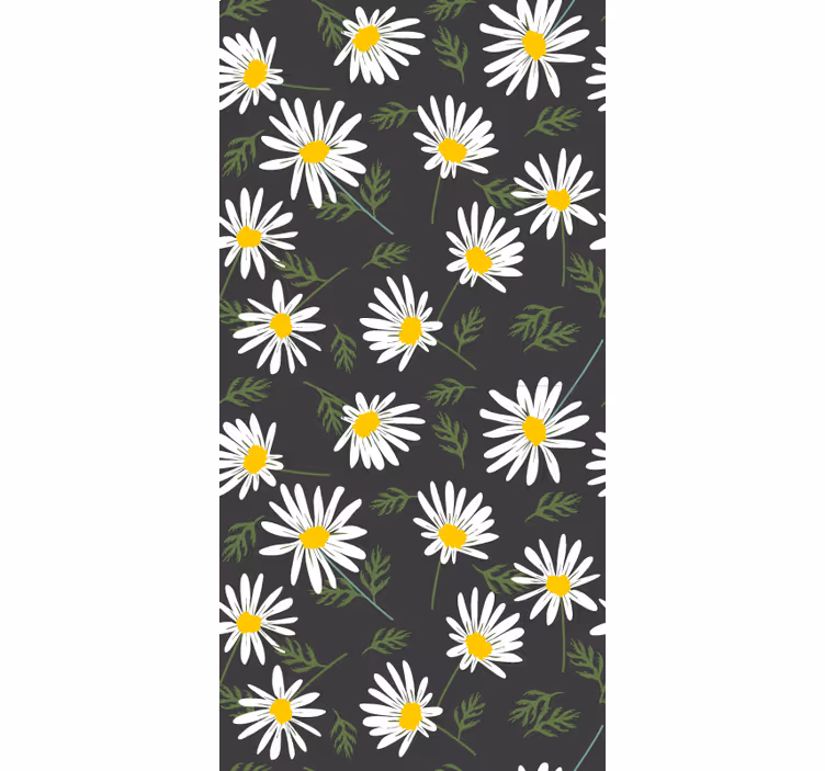 Daisy Floral Pattern flowers and plant blind - TenStickers