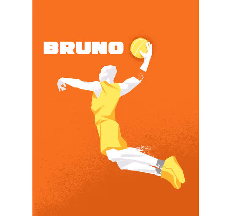 Basketball personalized name sports blind - TenStickers