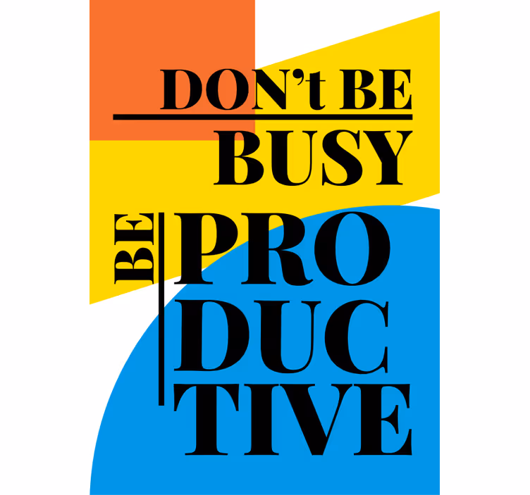 Be productive motivation text roller blind - TenStickers