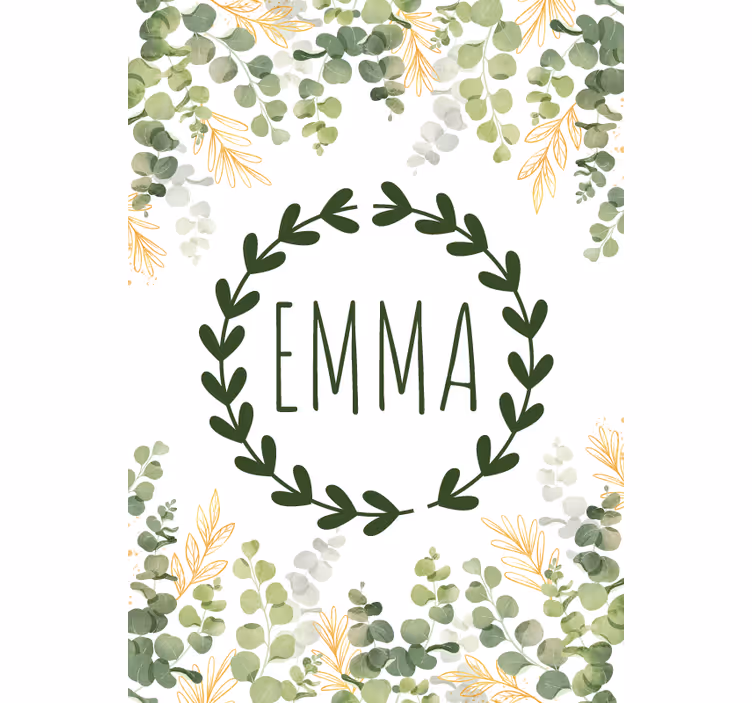 Custom name laurel wreath Childrens blind - TenStickers