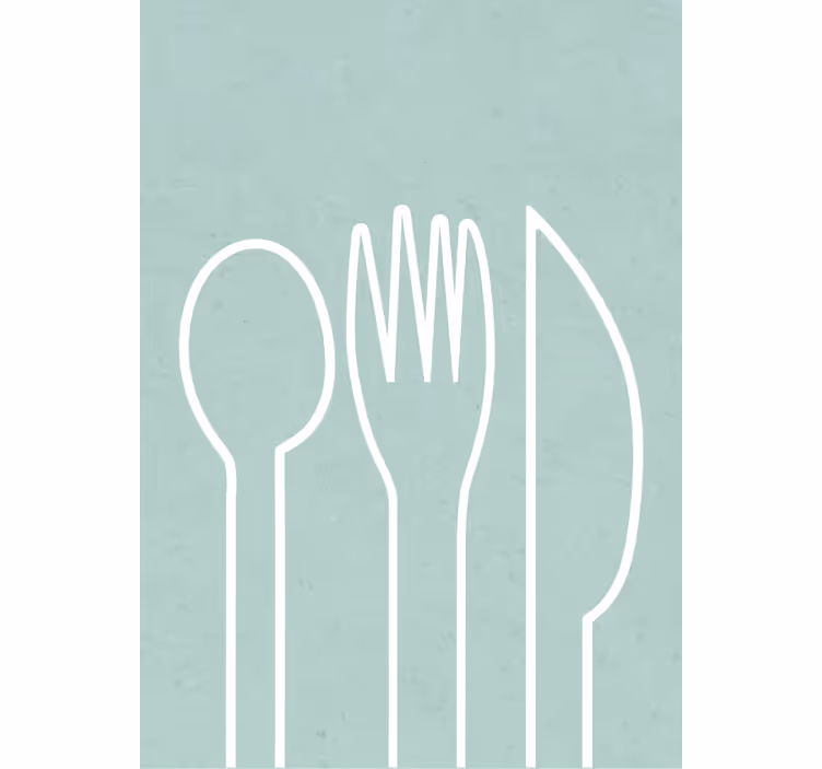 Cutlery  set Kitchen blind - TenStickers