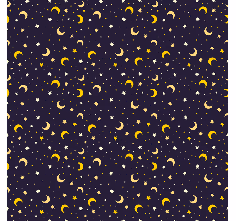 Night Stars And Moon Pattern Children's Blind - TenStickers