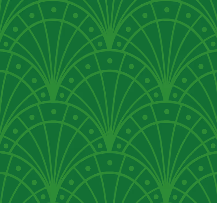 Art Deco Design Green Roller blind - TenStickers