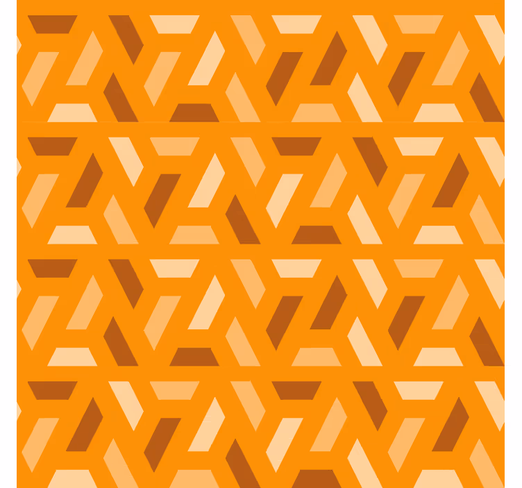 Geometric orange tones Living room blind - TenStickers