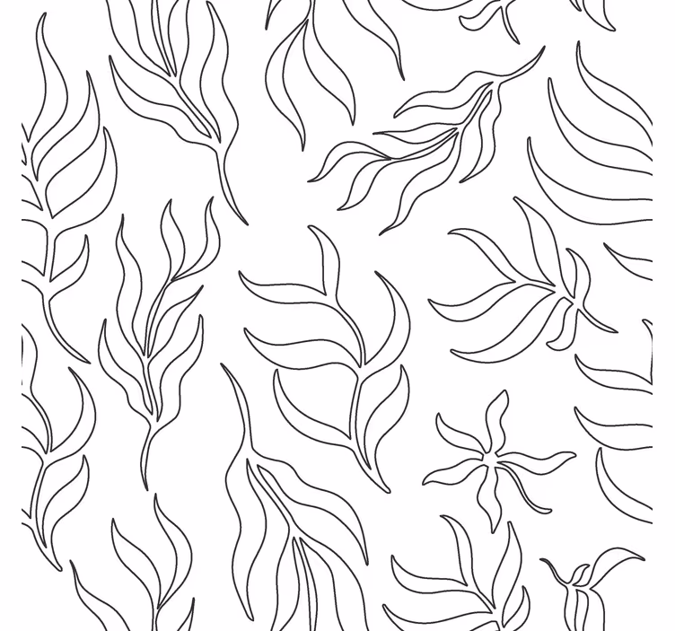 silhouette floral pattern modern blind - TenStickers