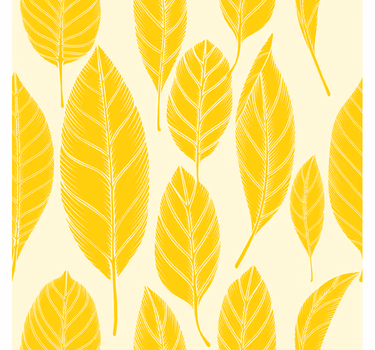 Big leaves pattern yellow blind - TenStickers