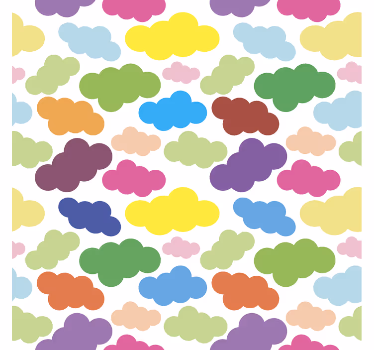 Colorful pattern cloud roller blind - TenStickers