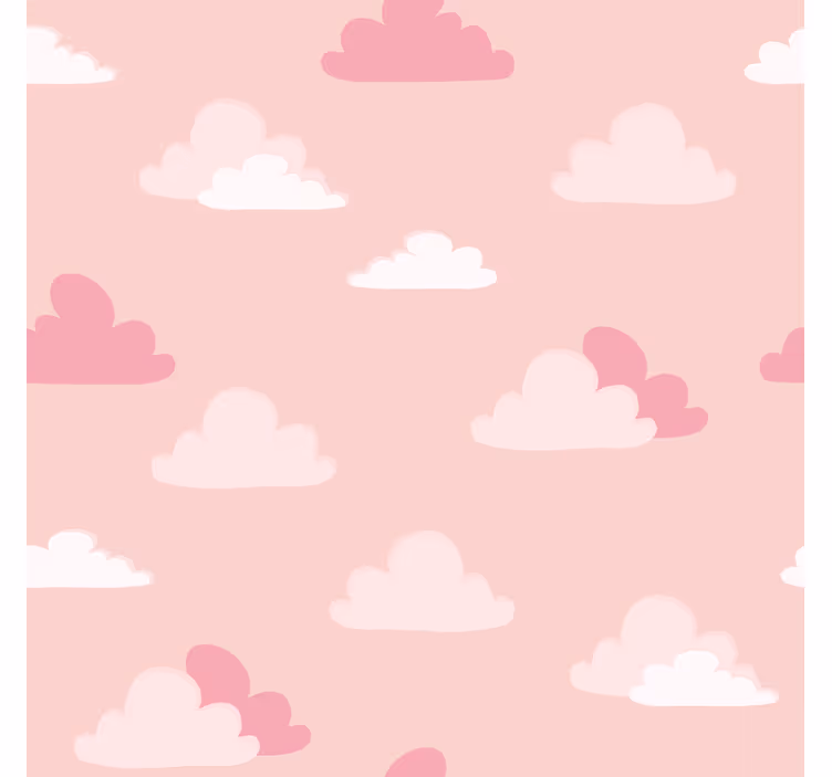pink and white pattern cloud blind - TenStickers
