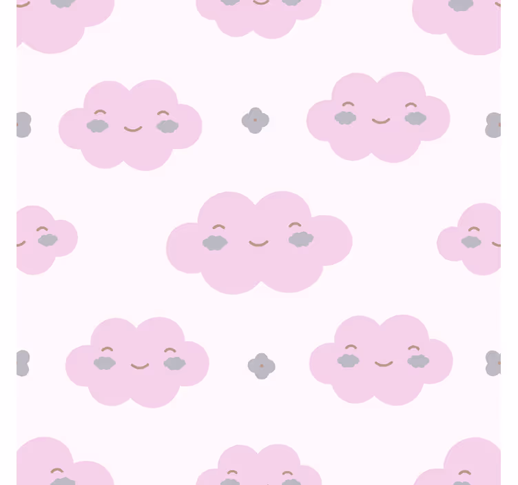 Pink kids pattern cloud blind - TenStickers