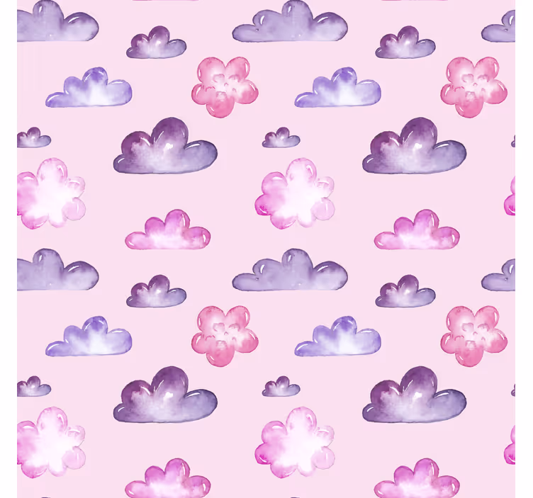 Pink pattern cloud blind - TenStickers