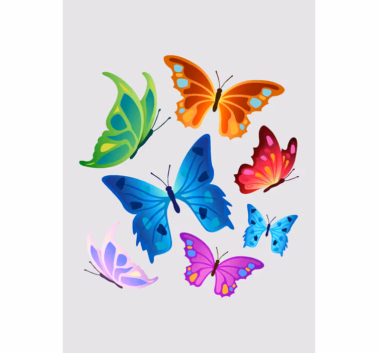 Big colorful wings butterfly blind - TenStickers