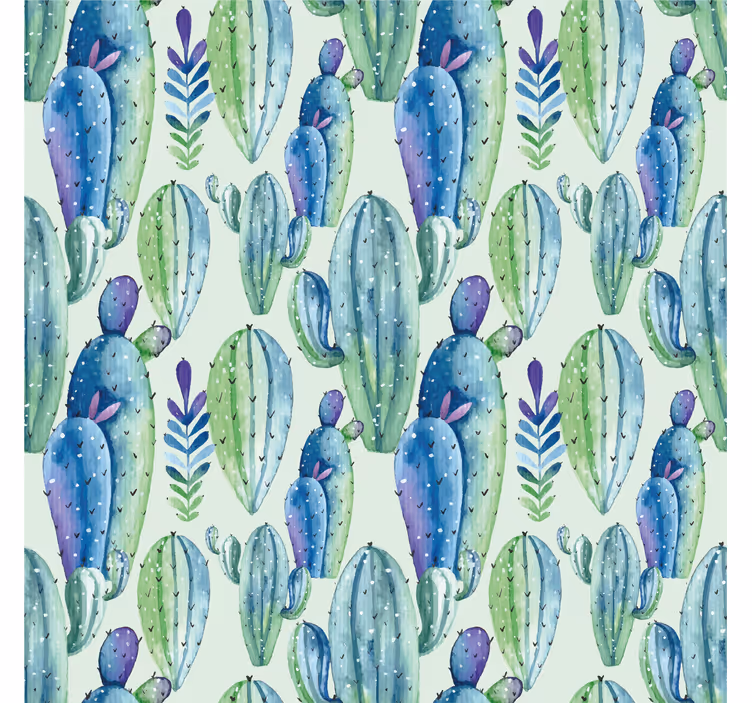 Botanic style cactus roller blind - TenStickers
