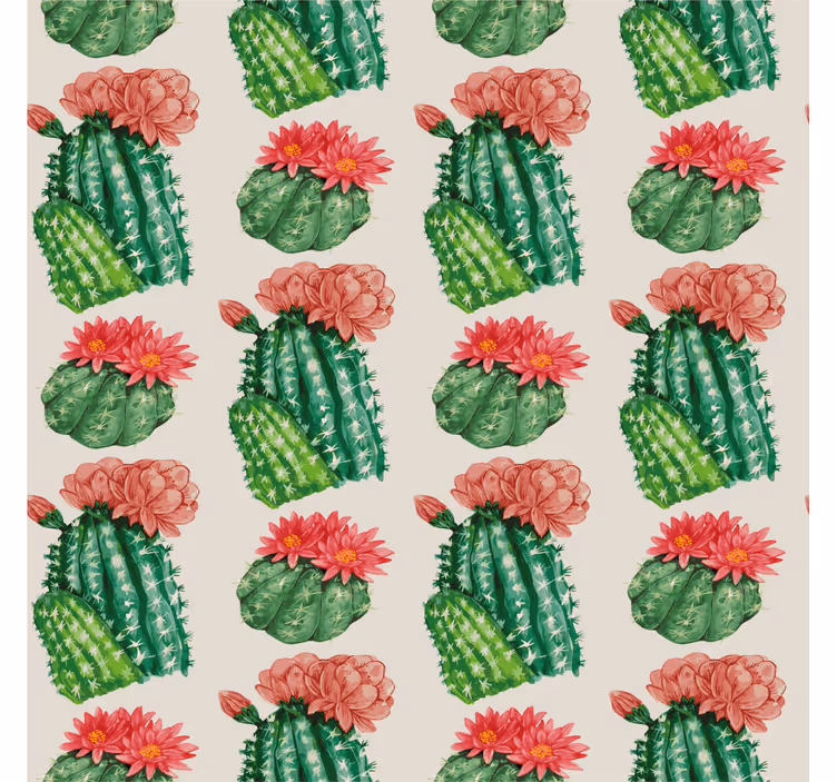 Desert floral cactus roller blind - TenStickers