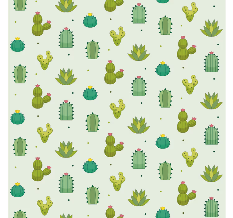 Green pattern cactus roller blind - TenStickers