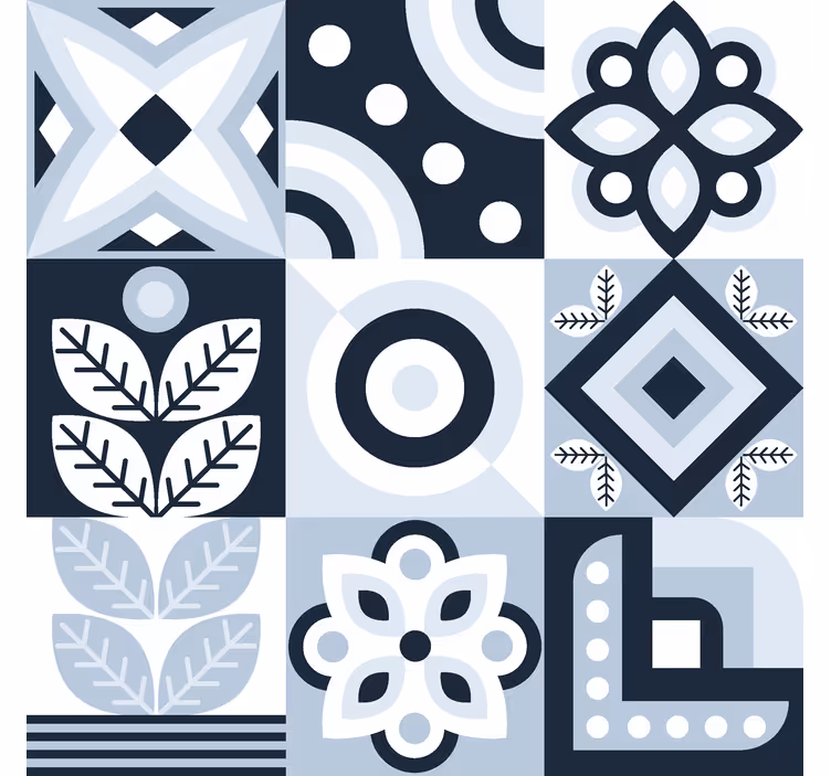 Tiles pattern scandinavian blind - TenStickers
