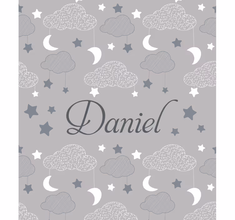 Gray starry clouds customised roller blind - TenStickers
