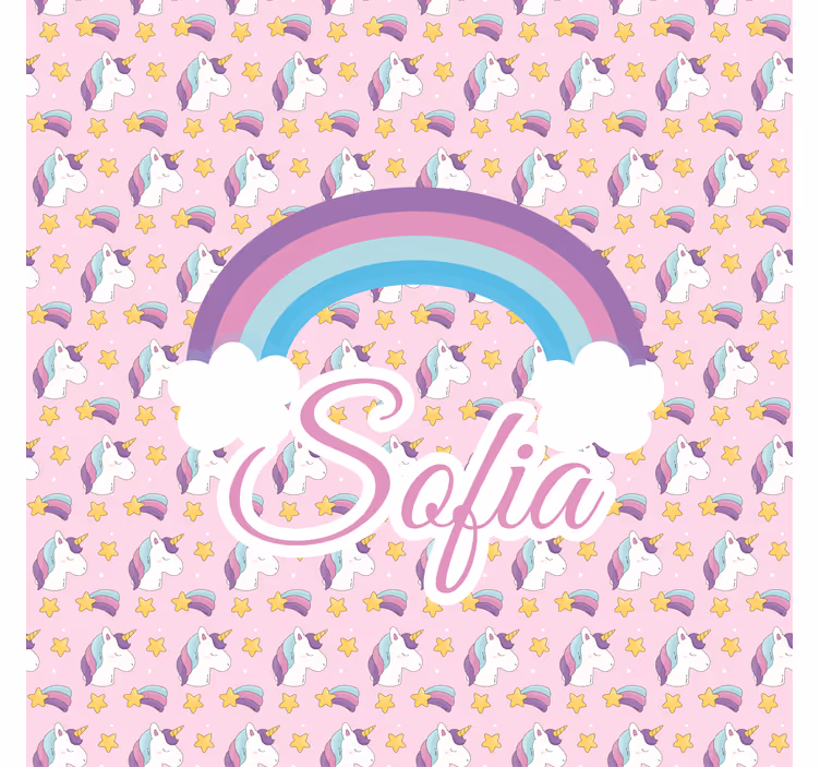 Unicorn pattern customised roller blind - TenStickers